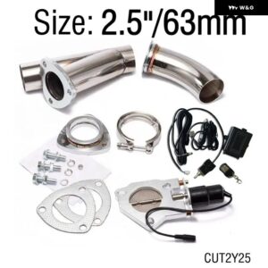 2インチ/2.25インチ/2.5インチ/2.75インチ/3インチ/3.5インチ排気カットアウト電動ダンプY パイプ キャットバックキャットバックターボバイパススイッチ コ - CUT2Y25