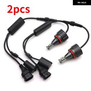 120W 6000K ホワイト H8 LED 車用 エンジェルアイズ マーカーライト 電球 BMW 5シリーズ E60 E61 LCI キセノン ヘッドライト 2008-2010 - 2pc white color