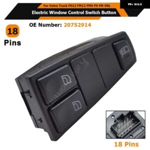 20752918 20752914 車用電動パワーウィンドウ コントロール スイッチ ボタン 20752915 ボルボ FH12 FM12 FM9 FH FM VNL 2004-2012 - 20752914-18Pins