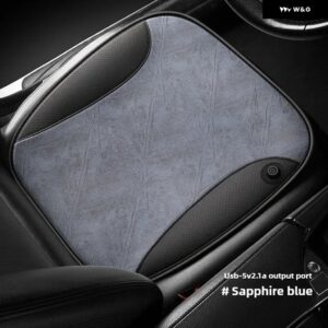 USB インターフェース 付き加熱式カーシートカバー カーシート加熱用マント 汎用 自動車 カバー カーシート プロテクター - blue