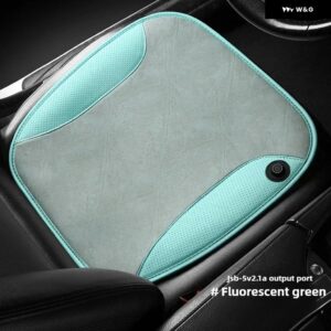 USB インターフェース 付き加熱式カーシートカバー カーシート加熱用マント 汎用 自動車 カバー カーシート プロテクター - Green