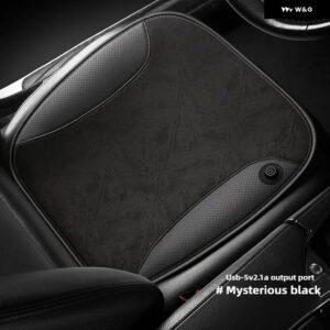 USB インターフェース 付き加熱式カーシートカバー カーシート加熱用マント 汎用 自動車 カバー カーシート プロテクター - black