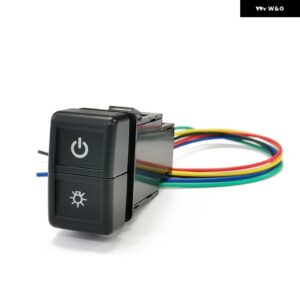 車用デュアルスイッチ DRL LED パワーレーダーフロント フォグライト スポットライト ボタン 接続ワイヤー付き ISUZU 700P NLR - Power light