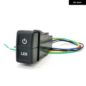 車用デュアルスイッチ DRL LED パワーレーダーフロント フォグライト スポットライト ボタン 接続ワイヤー付き ISUZU 700P NLR - Power LED