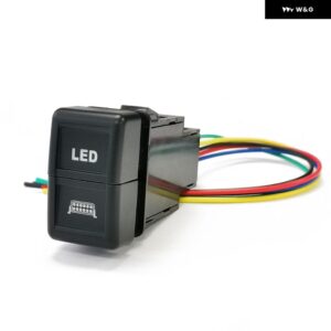 車用デュアルスイッチ DRL LED パワーレーダーフロント フォグライト スポットライト ボタン 接続ワイヤー付き ISUZU 700P NLR - LED spotlights