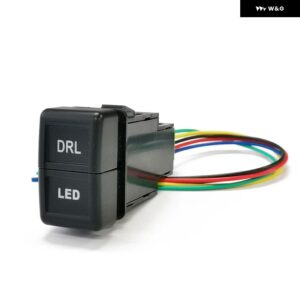 車用デュアルスイッチ DRL LED パワーレーダーフロント フォグライト スポットライト ボタン 接続ワイヤー付き ISUZU 700P NLR - DRL LED