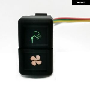 車用デュアルスイッチ DRL LED フロント フォグランプ ファン フロントリア ヘッドライト ライト ボタン 接続ワイヤー付き ISUZU 700P NLR - Work light fan