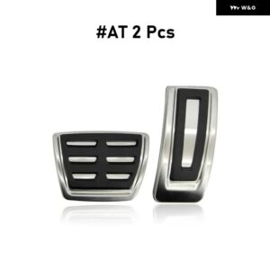 1セット 304 ステンレス 車用フットペダル ブレーキ クラッチキット フォルクスワーゲン VW パサート B8 ゴルフ 7 ティグアン 17-22 セアト レオン 5F MK3 - AT 2pcs