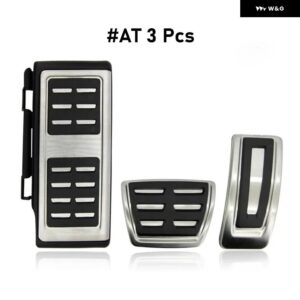 1セット 304 ステンレス 車用フットペダル ブレーキ クラッチキット フォルクスワーゲン VW パサート B8 ゴルフ 7 ティグアン 17-22 セアト レオン 5F MK3 - AT 3PCS