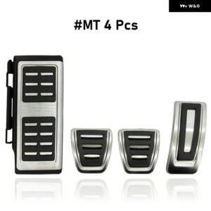 1セット 304 ステンレス 車用フットペダル ブレーキ クラッチキット フォルクスワーゲン VW パサート B8 ゴルフ 7 ティグアン 17-22 セアト レオン 5F MK3 - MT 4pcs