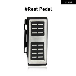 1セット 304 ステンレス 車用フットペダル ブレーキ クラッチキット フォルクスワーゲン VW パサート B8 ゴルフ 7 ティグアン 17-22 セアト レオン 5F MK3 - Rest Pedal