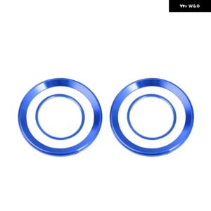 4個 車用エア アウトレット カバー 内装パーツ サークルモールディング クローム AC フレーム トリム 装飾 アクセサリー 自動車 MG ZS MG6 17-20 - blue