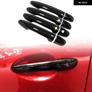 左ハンドル 専用 マツダCX-5 CX5 2017-2024 カーアクセサリー ABS サイド ドアハンドル カバー ストリップ トリム 8個 - With Keyless Hole