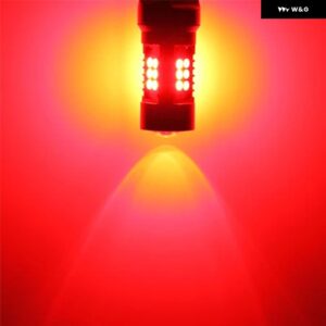 2X CANBUS P21/5W LEDカー 1157 BAY15D プロジェクターライト プジョー 408 308 3008 RCZ LED DRL デイタイム ランニングランプ - Red