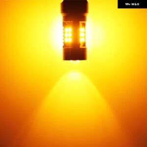 2X CANBUS P21/5W LEDカー 1157 BAY15D プロジェクターライト プジョー 408 308 3008 RCZ LED DRL デイタイム ランニングランプ - Yellow