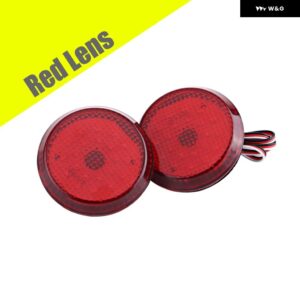 2個 LED テールライト リア バンパー ランプ アセンブリ レッド ランニング ブレーキライト 日産 キャシュカイ デュアリス ジューク エクストレイル - Red Lens