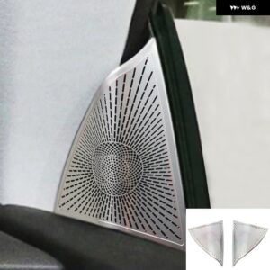 インテリア フロントドア高音ホーン スピーカー 蓋 ステッカー アクセサリーカー スタイリング ト レブル スピーカー カバー アウディ Q8 2019-2023 - Tweeter