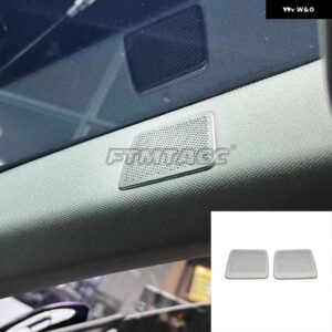 インテリア フロントドア高音ホーン スピーカー 蓋 ステッカー アクセサリーカー スタイリング ト レブル スピーカー カバー アウディ Q8 2019-2023 - A-pillar