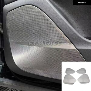 インテリア フロントドア高音ホーン スピーカー 蓋 ステッカー アクセサリーカー スタイリング ト レブル スピーカー カバー アウディ Q8 2019-2023 - Door Panel